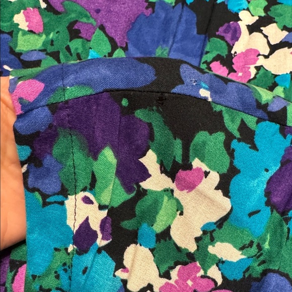 Vintage Purple Plunging Neckline Fit & Flare Dress by R.E.O. Original - Picture 13 of 14